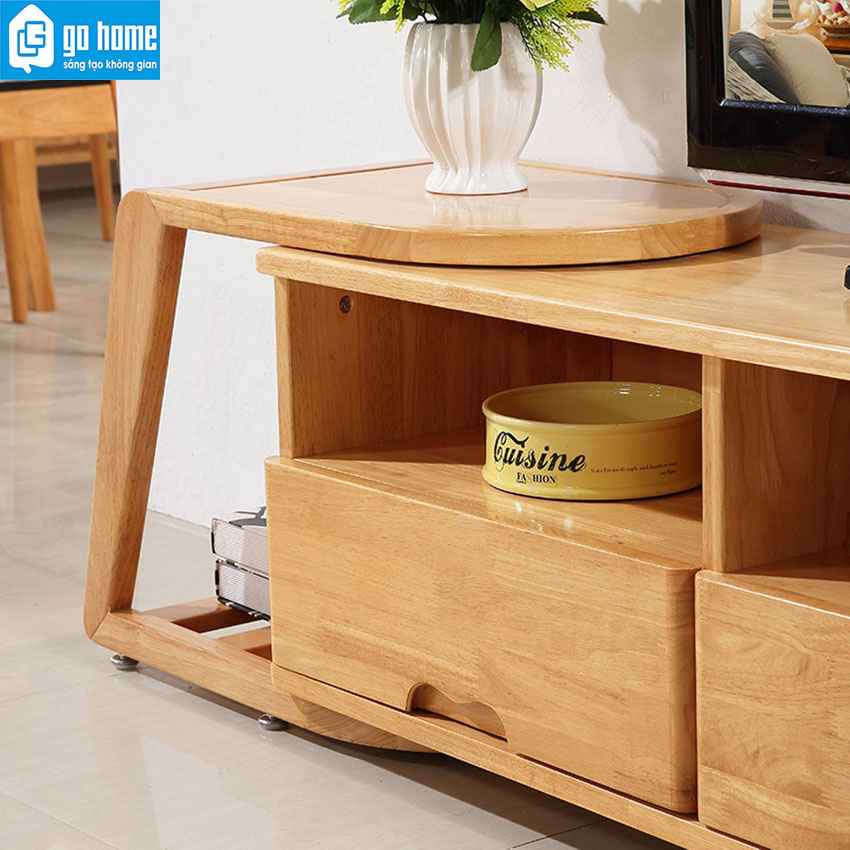 Mẫu kệ tivi đẹp gỗ tự nhiên GHS3206 NỘI THẤT GO HOME