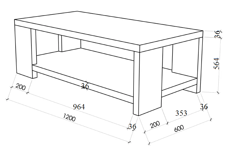 Bàn trà để phòng khách GHS-405