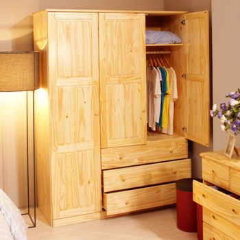 Tủ gỗ tự nhiên, tủ quần áo 3 buồng GHS-5103 | Gỗ Trang Trí