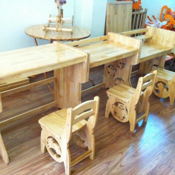 Ghế gỗ tự nhiên, ghế ngồi học cho bé GHS-6113 | Gỗ Trang Trí