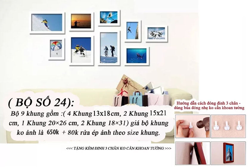 Bộ 9 khung tranh phong cách hiện đại GHS-6144