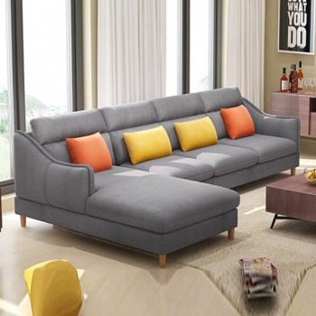 Sofa văng Nỉ, Sofa phong cách Bắc Âu GHS-884 | Gỗ Trang Trí