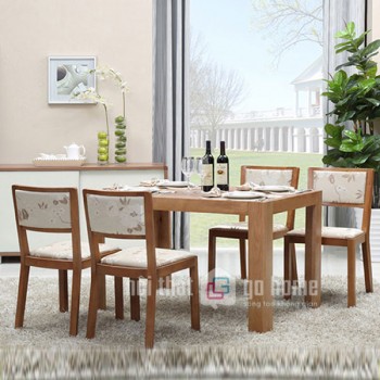 Bàn ăn gỗ sồi tự nhiên trang nhã GHS-4212 (1 bàn 4 ghế) | Gỗ Trang Trí
