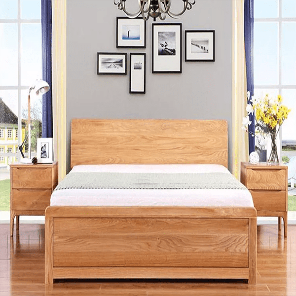 Giường ngủ gỗ sồi xuất khẩu Châu Âu GHC-924 | Gỗ Trang Trí