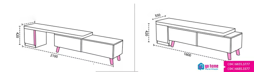 Kệ tivi gỗ công nghiệp hiện đại GHS-3129 | Gỗ Trang Trí