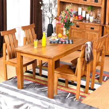 BÀN ĂN HIỆN ĐẠI GỖ TỰ NHIÊN GHS-4361 (GỖ SỒI 4 GHẾ) &MDASH; GỖ TRANG TRÍ
