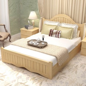 Giường ngủ gỗ tự nhiên phong cách Bắc Âu GHS-982 | Gỗ Trang Trí