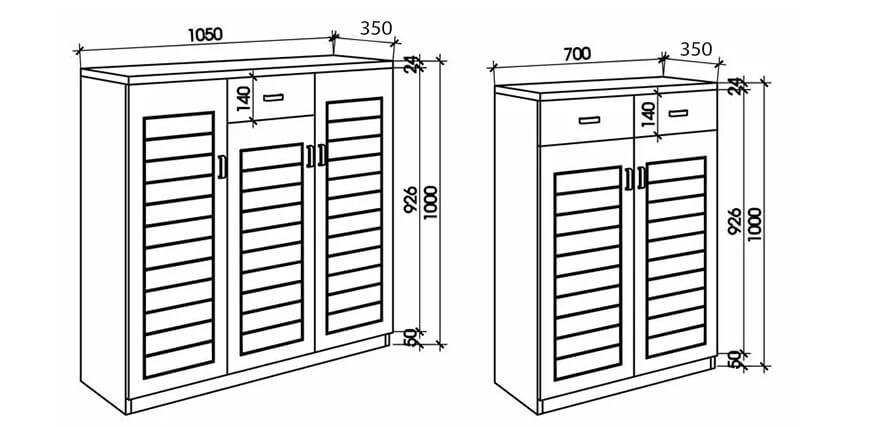 Mẫu tủ giày đẹp hiện đại GHS-5293