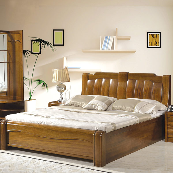 Mẫu giường gỗ đẹp gỗ tự nhiên GHS-987 | Gỗ Trang Trí