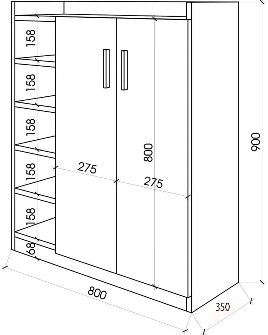 Tủ giày gỗ công nghiệp hiện đại GHS-5136