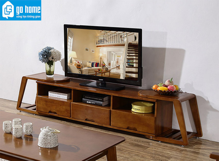 Mẫu kệ tivi đẹp gỗ tự nhiên GHS3206