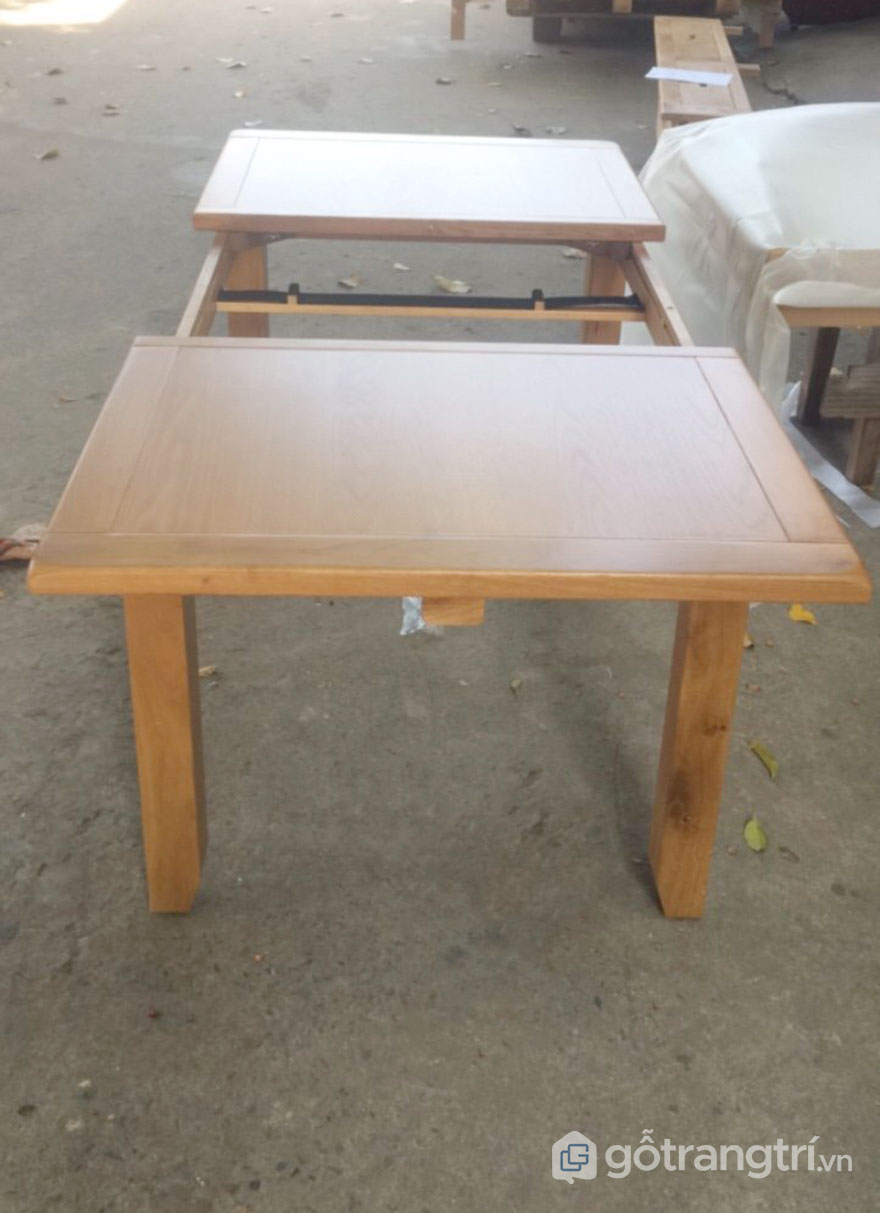 Bàn ăn kéo giãn gỗ sồi Mỹ xuất khẩu GHC-411 (hàng xuất khẩu) | Gỗ Trang Trí