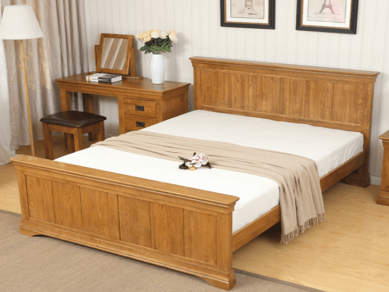 Giường ngủ gỗ sồi Mỹ cao cấp GHC-920 | Gỗ Trang Trí