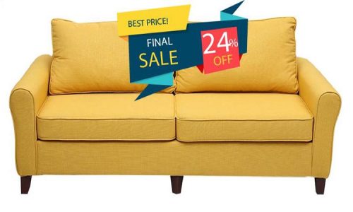 Tặng mã giảm giá 24% sofa văng nỉ vàng V9.SF.06 tại Adayroi