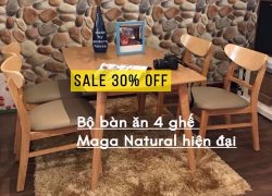 ⚡ Ưu đãi tháng 9, giảm giá 30% bộ bàn ăn Mango 4 ghế hiện đại tại GO HOME