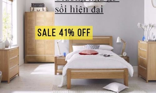 Chia sẻ mã giảm giá 41% mẫu giường ngủ gỗ sồi hiện đại tại Adayroi