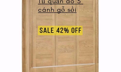Tiết kiệm 42% khi mua tủ quần áo 3 cánh gỗ sồi cao cấp với giá cực ưu đãi.