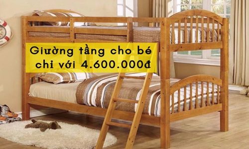 Sở hữu ngay mẫu giường tầng cho bé với giá cực ưu đãi