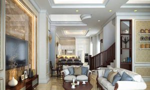 Thiết kế nội thất tân cổ điển căn hộ nhà chị Linh - Đông Anh