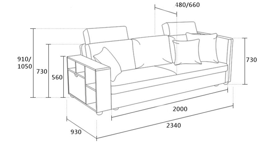 Ghế sofa hiện đại có thiết kế tiện dụng GHS-8289 | Gỗ Trang Trí