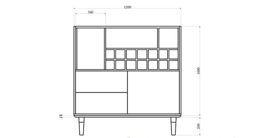 Tủ để rượu gỗ công nghiệp