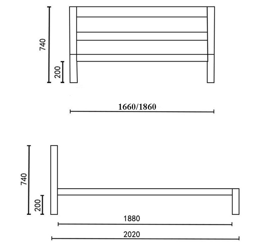 Mẫu giường ngủ gỗ sồi kiểu dáng đơn giản GHS-9014