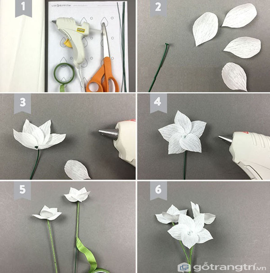 Hướng dẫn làm hoa xoắn đơn giản từ giấy màu