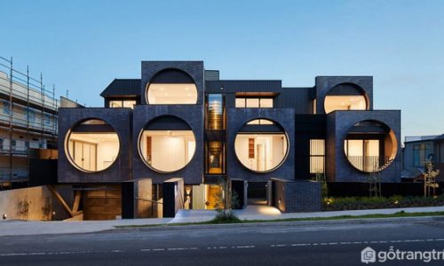 Căn hộ chung cư với những ô cửa sổ tròn ở Melbourne