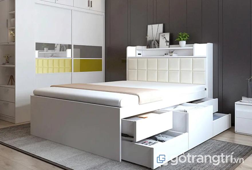 giường ngủ gỗ công nghiệp có ngăn kéo mẫu giường ngủ có ngăn kéo
