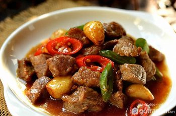 Công thức nấu món bò rim tỏi ớt thơm ngon chuẩn vị nhà hàng