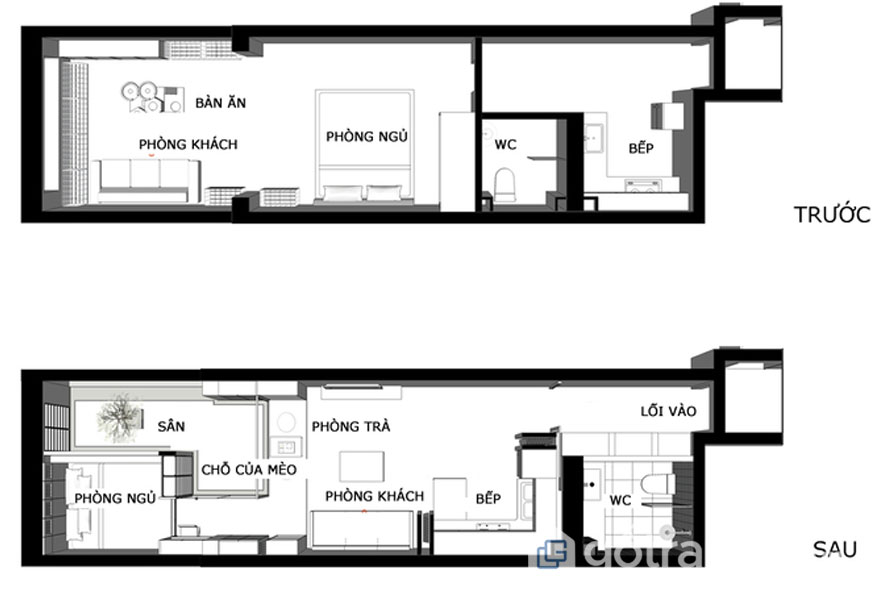 Căn hộ 31m2 không có cửa sổ - Ảnh: Archdaily