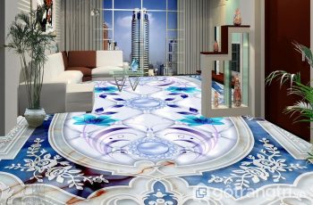 Sàn nhà 3D phòng khách - Vật liệu thiết kế cực sống động, bắt mắt