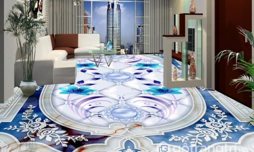 Sàn nhà 3D phòng khách - Vật liệu thiết kế cực sống động, bắt mắt