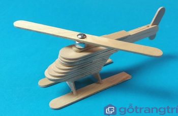 Cách làm máy bay trực thăng mini bằng que kem gỗ handmade