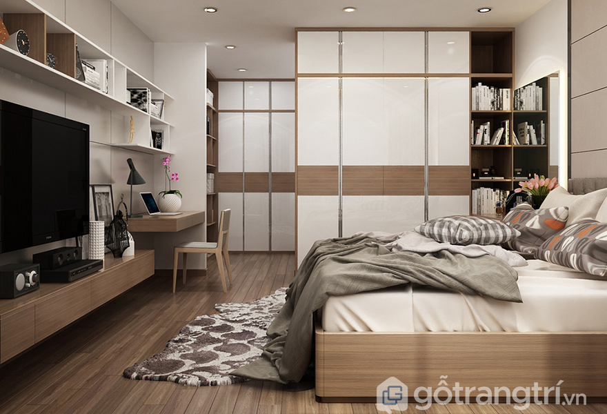 Phòng ngủ bố mẹ mang phong cách phóng khoáng