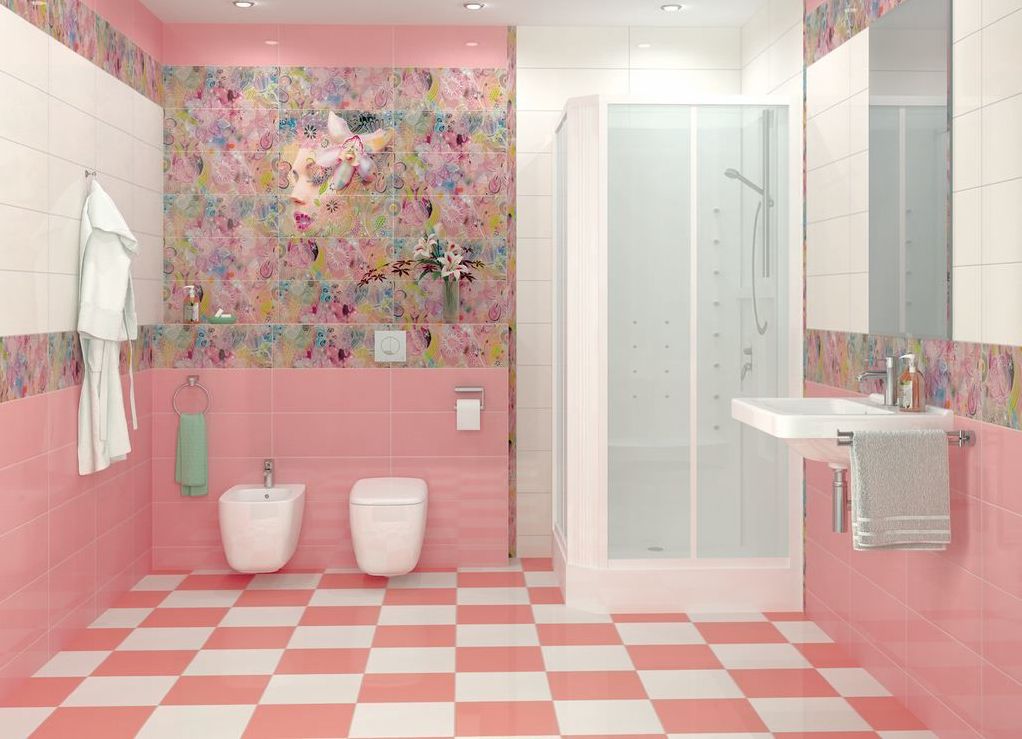 Trang trí phòng tắm hiện đại với tone hồng pastel ngọt ngào | Gỗ ...