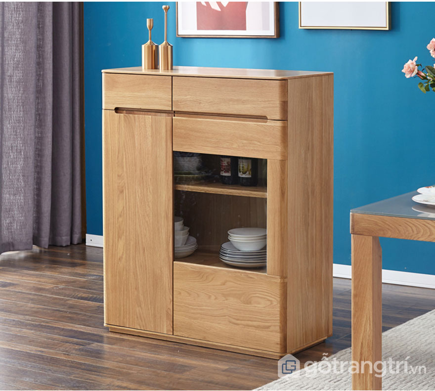 Tủ bếp gỗ tự nhiên kiểu dáng nhỏ gọn GHS-5592 | Gỗ Trang Trí