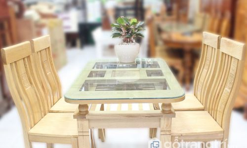 Ngắm nhìn bộ bàn ăn 4 ghế gỗ sồi đẹp sang trọng cho gia đình