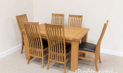 Những mẫu bàn ăn 6 ghế gỗ sồi được yêu thích hiện nay