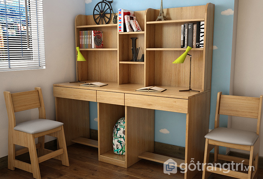 Bàn học sinh có giá sách dành cho cấp trung học
