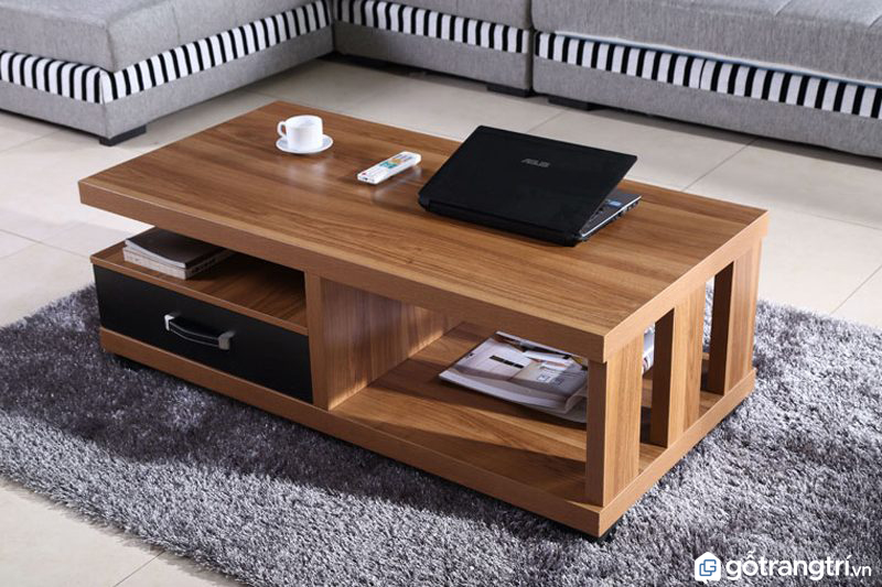 Mẫu bàn trà gỗ tự nhiên kiểu dáng đơn giản