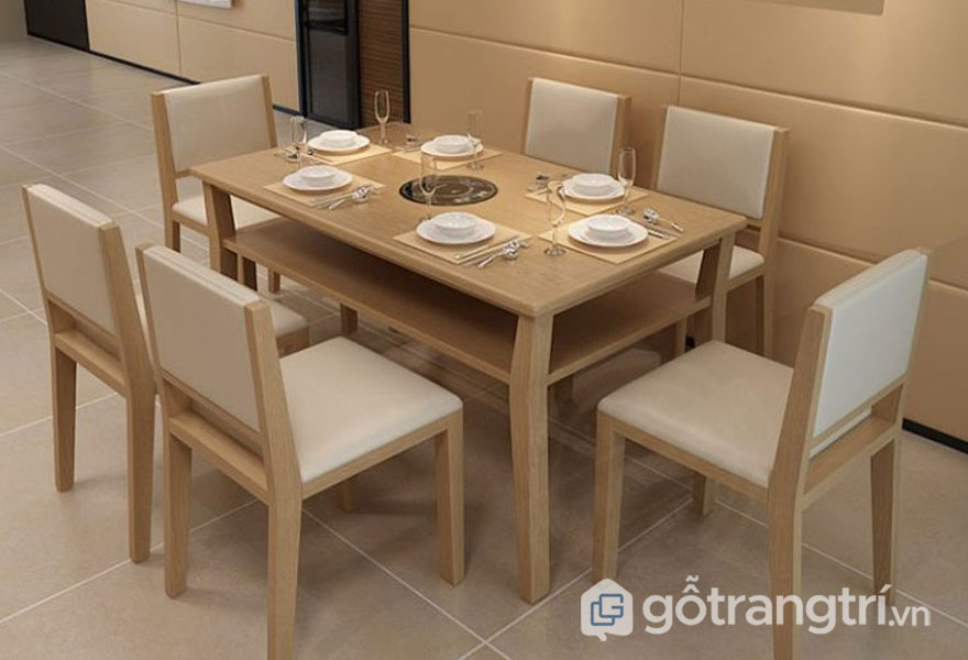 Mẫu bàn ăn đẹp hiện đại: Bàn ăn gỗ sồi Mẫu bàn ăn đẹp hiện đại: Bàn ăn gỗ sồi