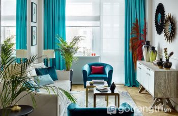 Ngất lịm phòng khách căn hộ đẹp đan xen giữa truyền thống và hiện đại