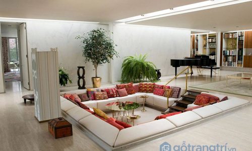 Chiêm ngưỡng những thiết kế phòng khách “lõm” siêu độc đáo