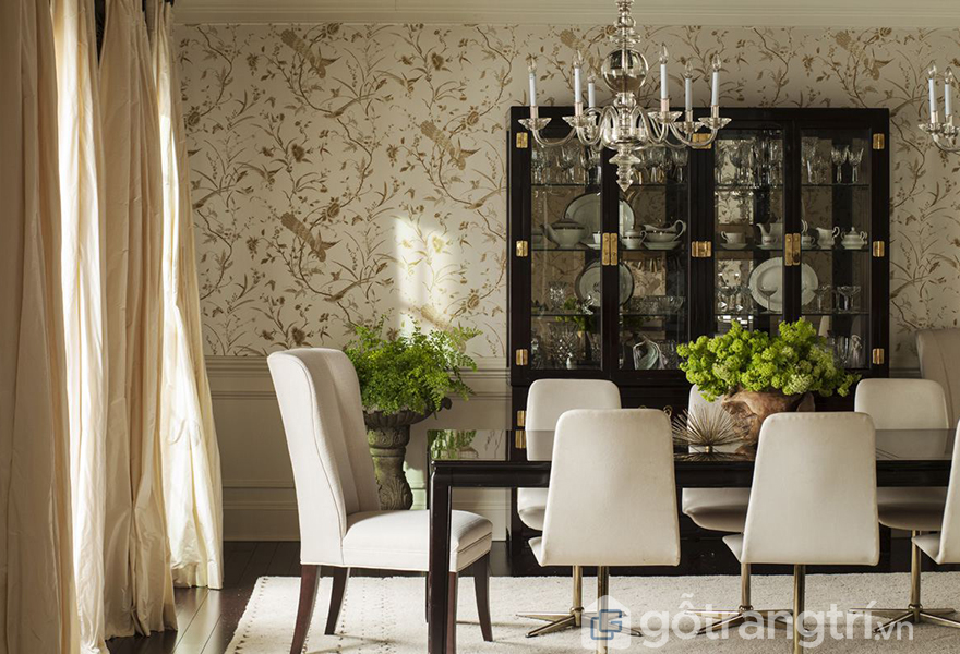 Không gian hài hòa với những họa tiết mang phong cách Chinoiserie