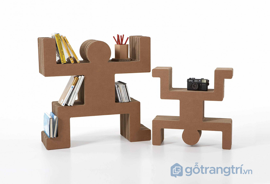 CÁCH LÀM KỆ SÁCH BẰNG GIẤY CARTON ĐƠN GIẢN ĐẾN BẤT NGỜ — GỖ TRANG TRÍ LAM-KE-SACH-TREO-TUONG
