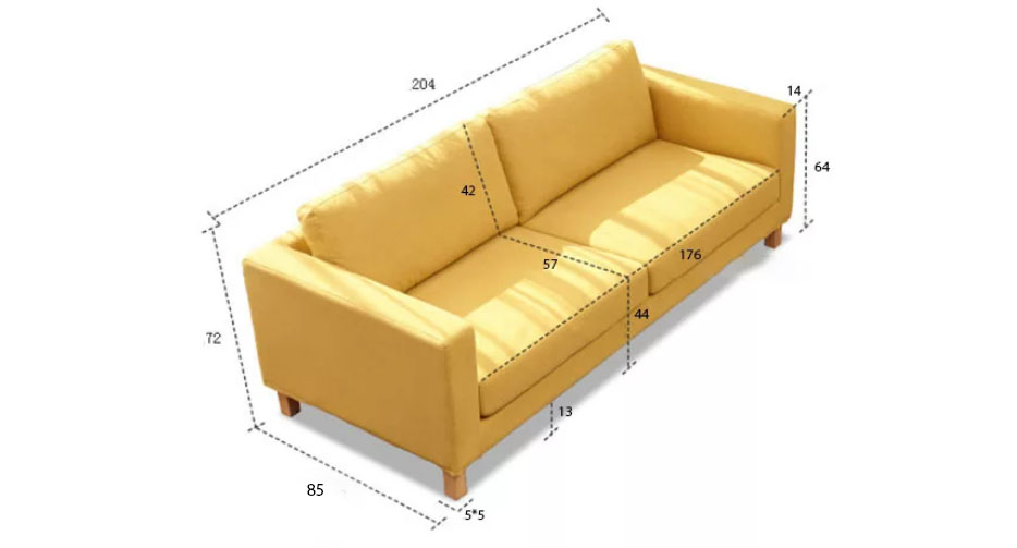 Ghế sofa bọc nỉ phong cách hiện đại GHS-8292