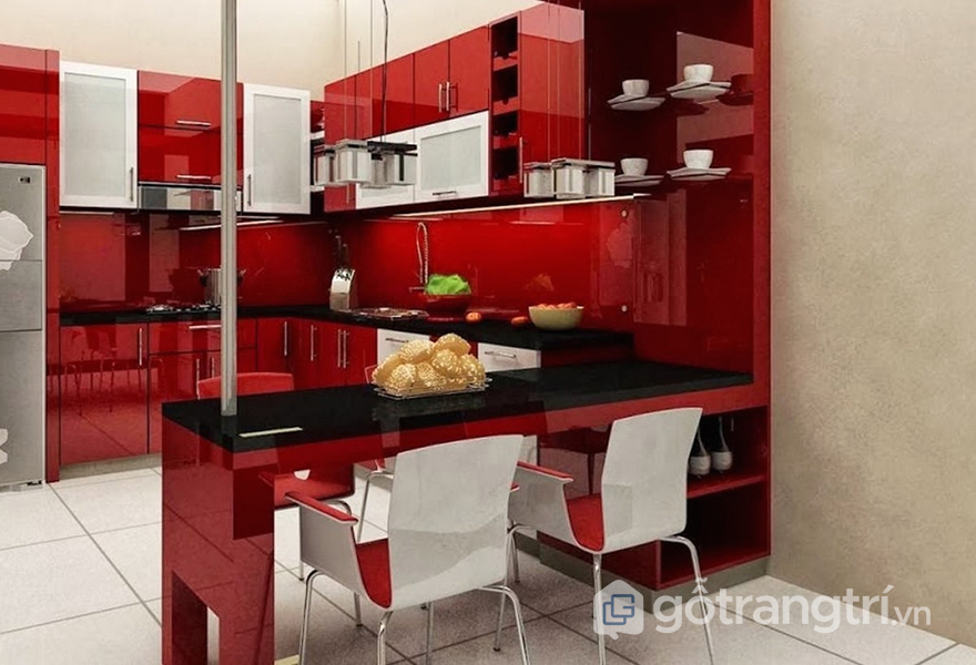 Quầy ăn sáng màu nổi bật