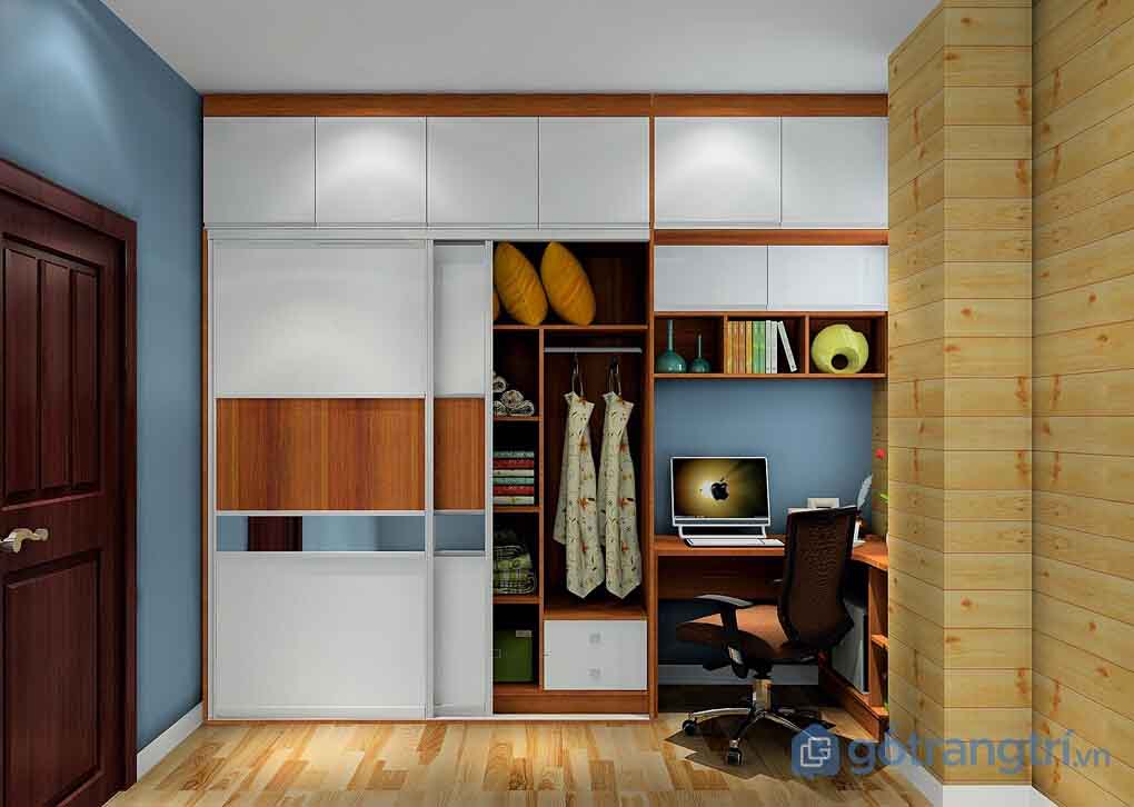 MẸO CHỌN TỦ QUẦN ÁO KẾT HỢP BÀN LÀM VIỆC PHÙ HỢP VỚI KHÔNG GIAN SỐNG — GỖ TRANG TRÍ TỦ QUẦN ÁO KẾT HỢP BÀN LÀM VIỆC KHIẾN KHÔNG GIAN TRỞ NÊN RỘNG HƠN