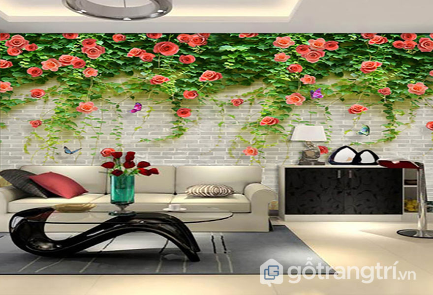 Tranh 3D dán tường: Chất liệu
